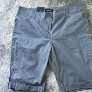 Grey mid length shorts
